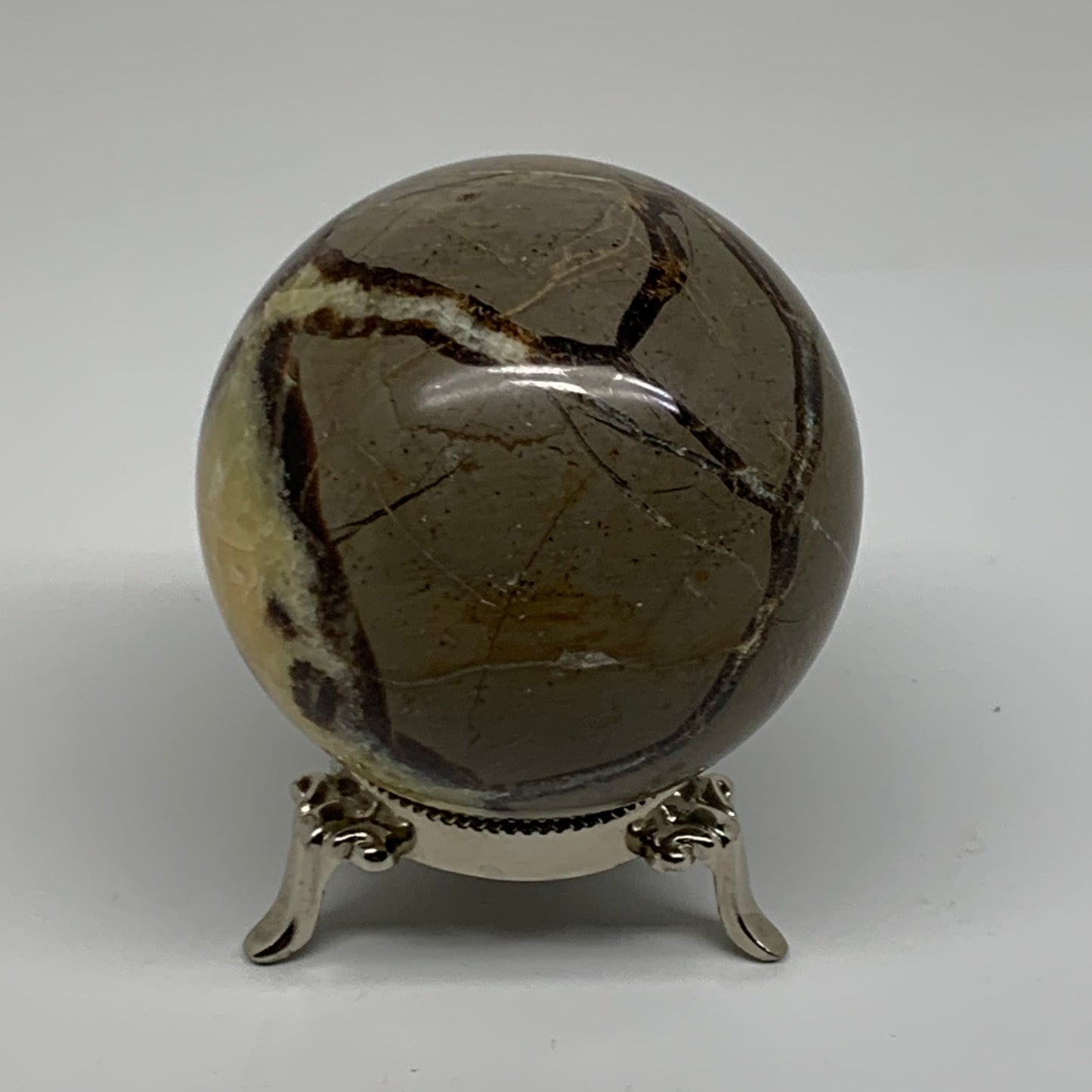 1.4 lbs, 3" (71mm), Natural Septarian Sphere Crystal Gemstone Ball, B37923