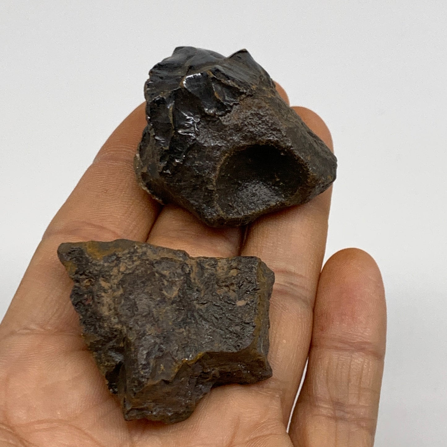 99.9g, 1.5", 2pcs, Rough Hematite Botryoidal Mineral Crystal @Morocco, B37081