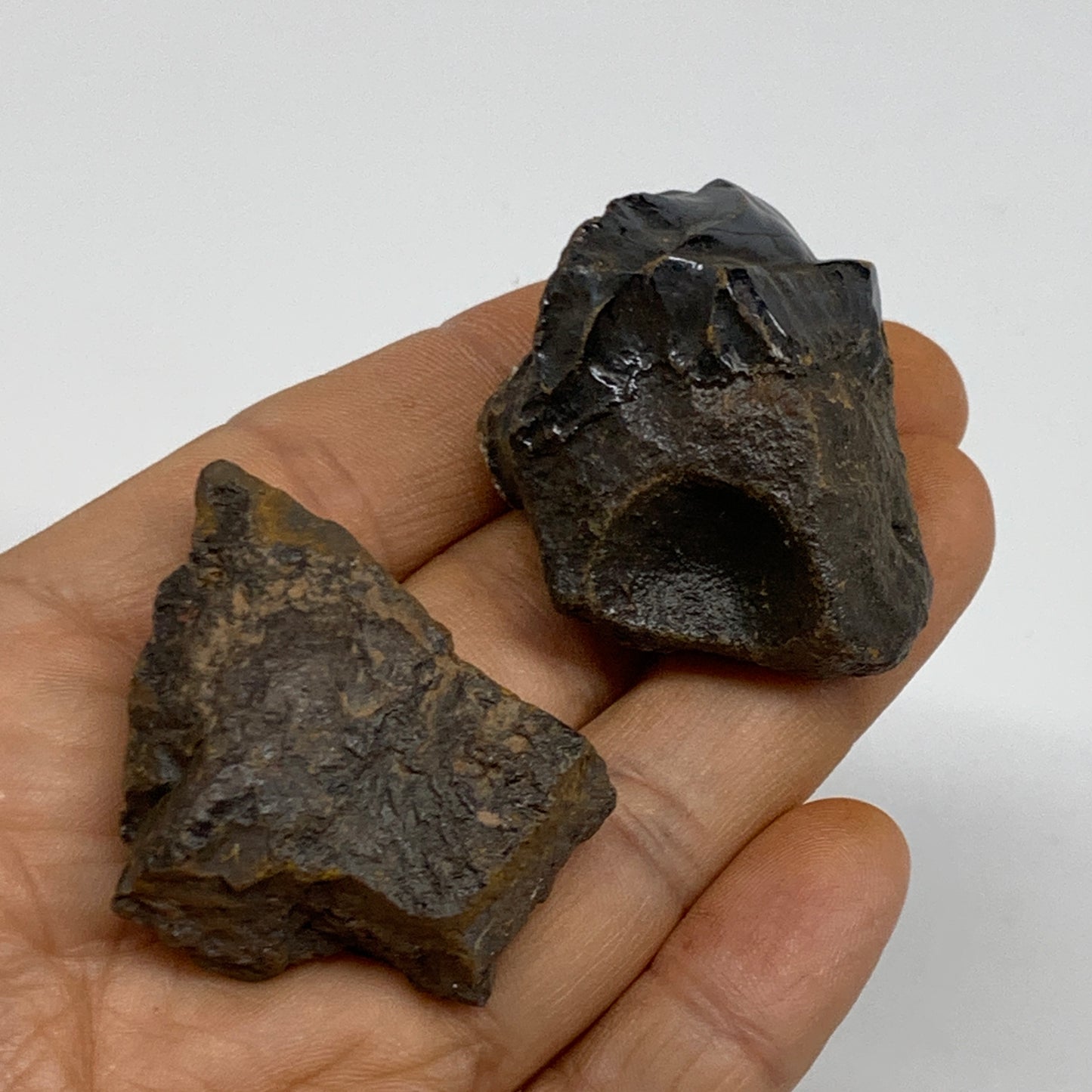 99.9g, 1.5", 2pcs, Rough Hematite Botryoidal Mineral Crystal @Morocco, B37081