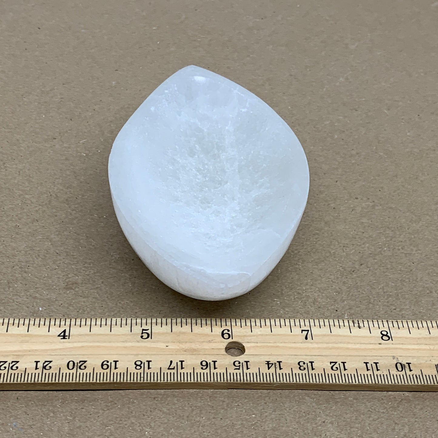 242g, 4.6"x2.7"x1.1", Natural Eye Shape Selenite Bowl Crystals, B36183