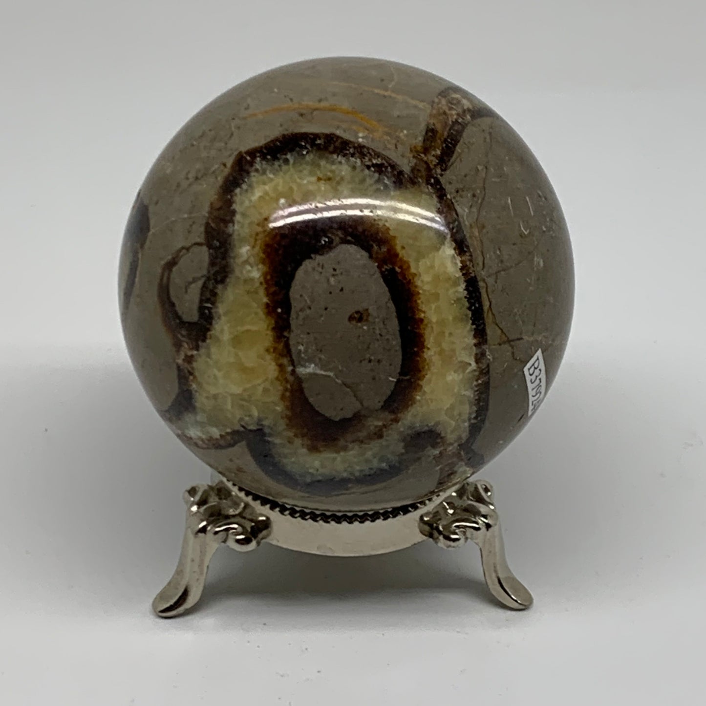 1.3 lbs, 3" (70mm), Natural Septarian Sphere Crystal Gemstone Ball, B37924