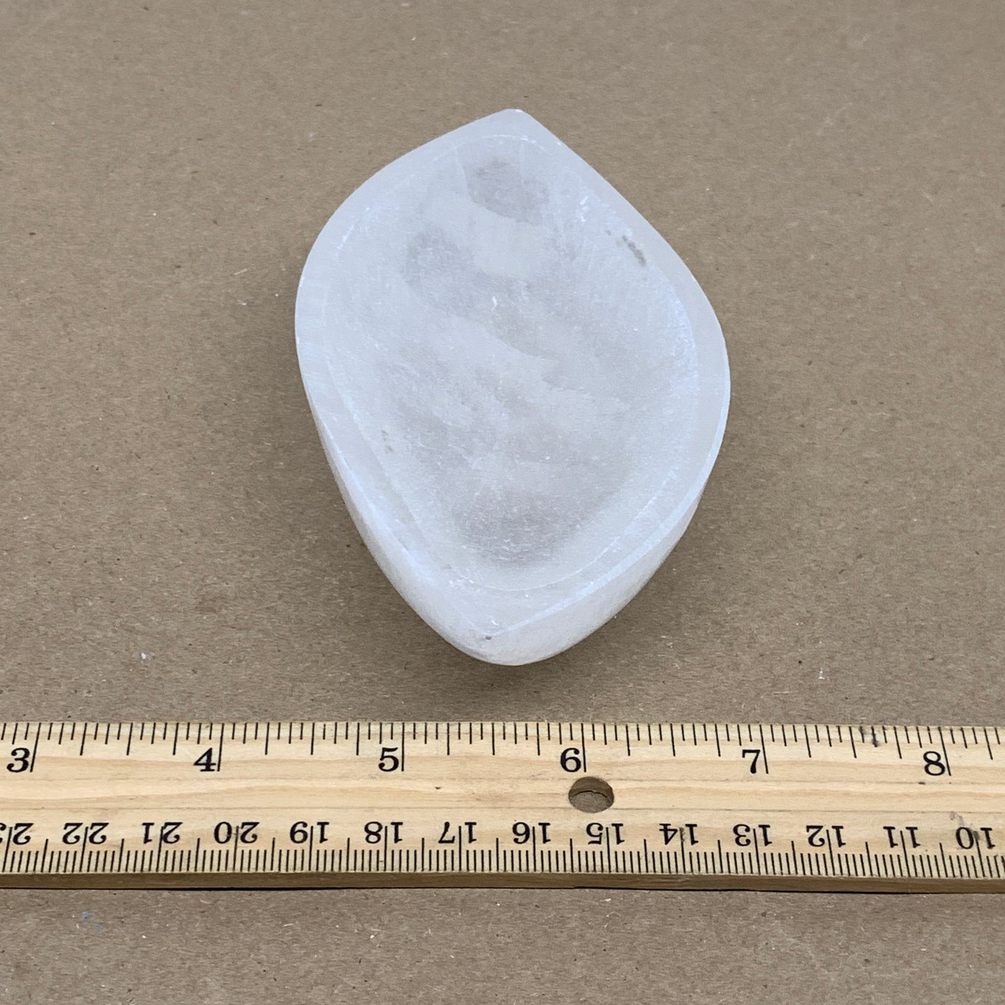 224g, 4.7"x2.6"x1.1", Natural Eye Shape Selenite Bowl Crystals, B36184