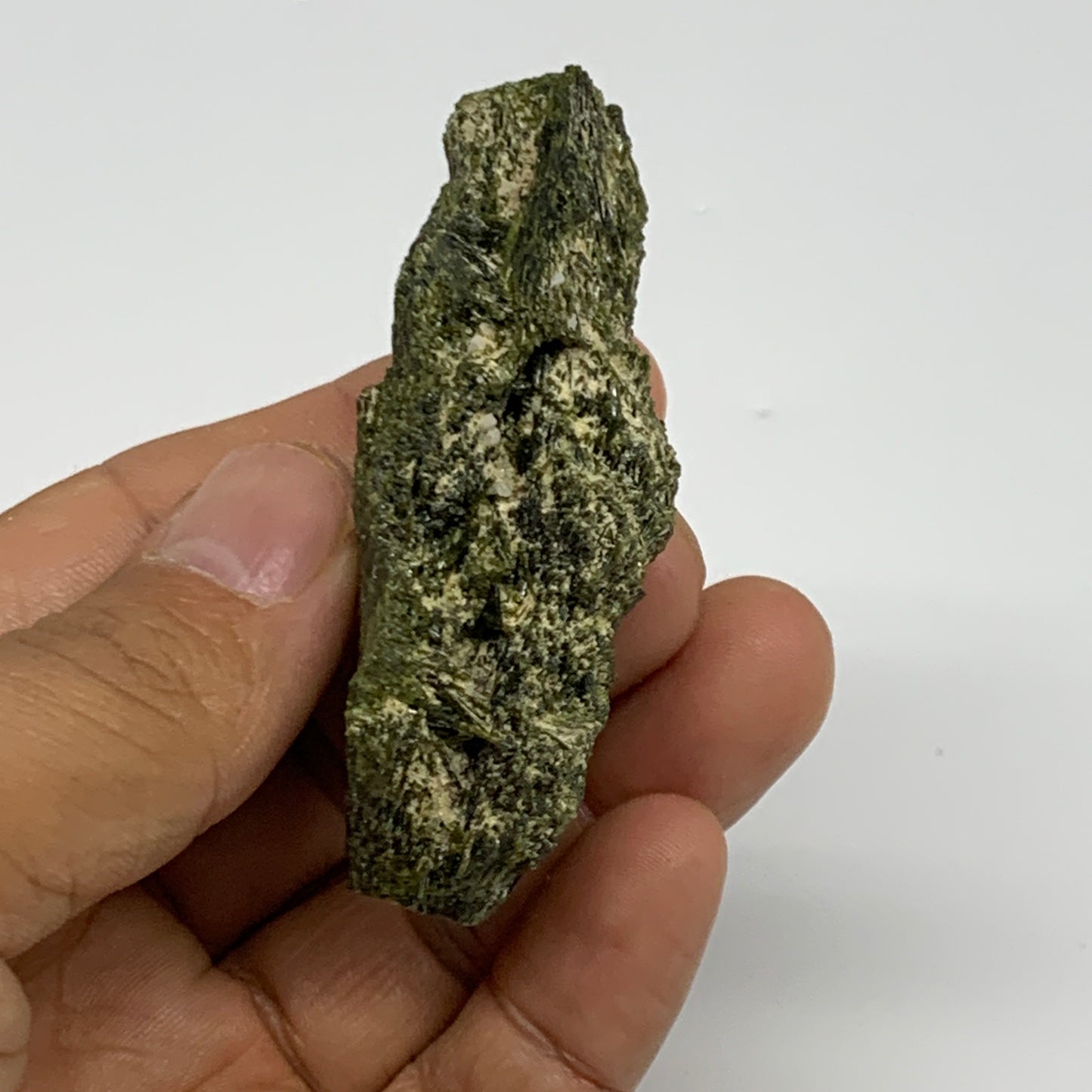 53.5g,2.5"x1.1"x0.8",Green Epidote Custer/Leaf Mineral Specimen @Pakistan,B27627