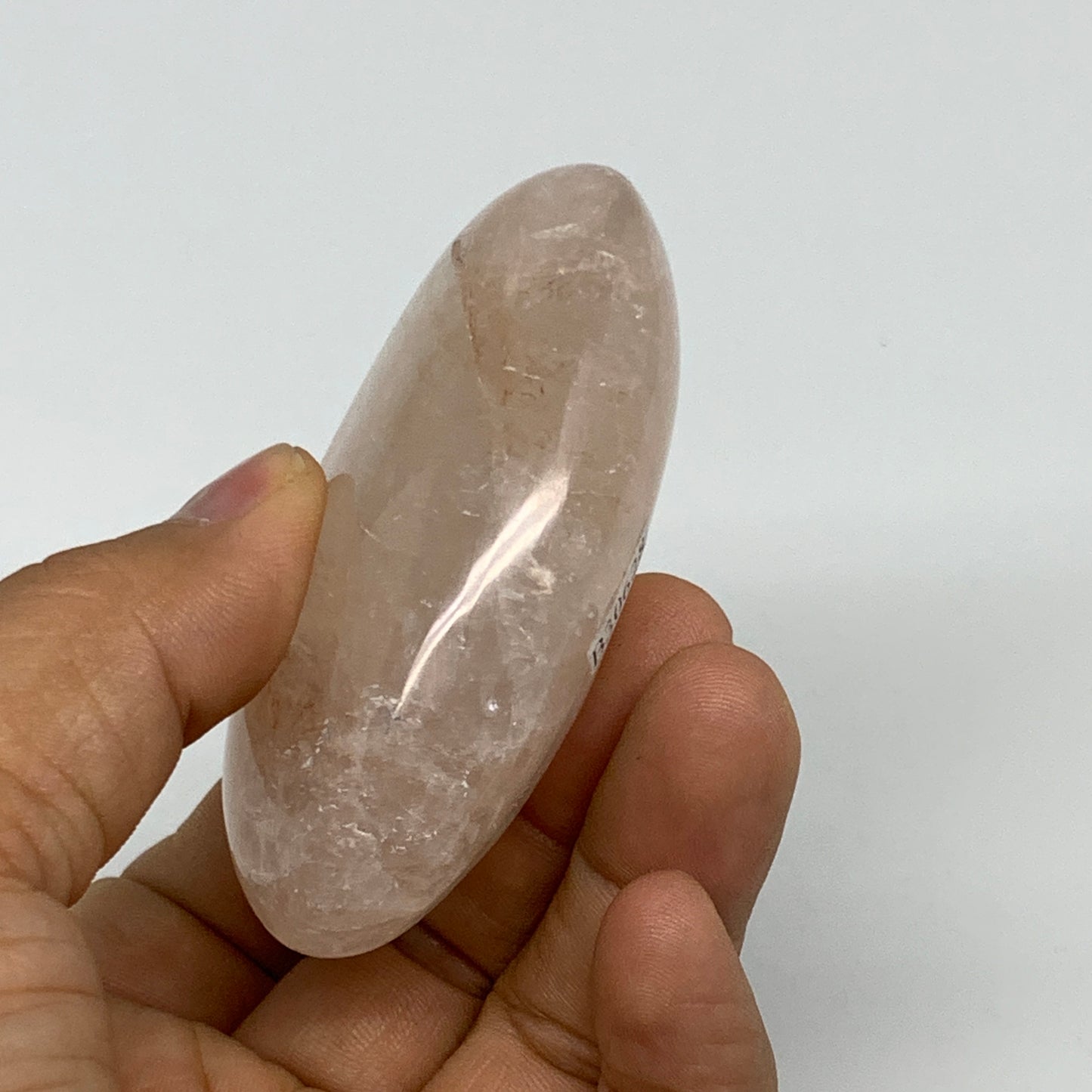 129.8g,2.9"x1.8"x1", Red Hematoid Fire Quartz Palm-Stone Crystal Polished, B3062