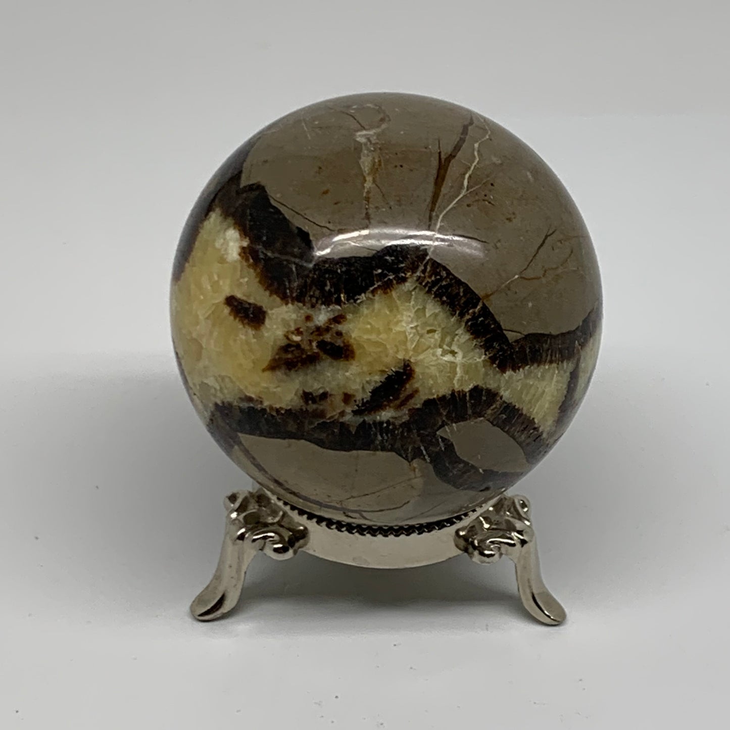 1.16 lbs, 2.8" (71mm), Natural Septarian Sphere Crystal Gemstone Ball, B37925