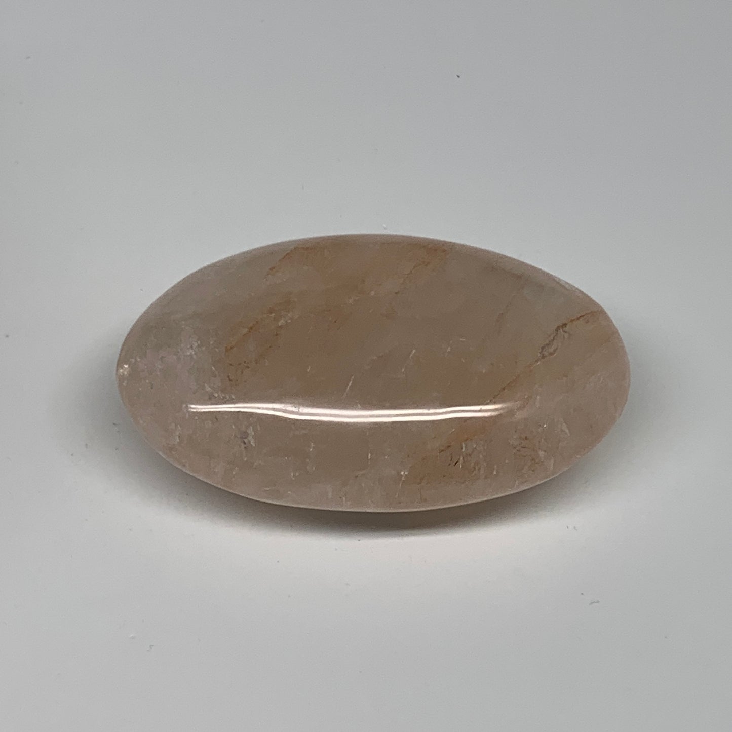 129.8g,2.9"x1.8"x1", Red Hematoid Fire Quartz Palm-Stone Crystal Polished, B3062