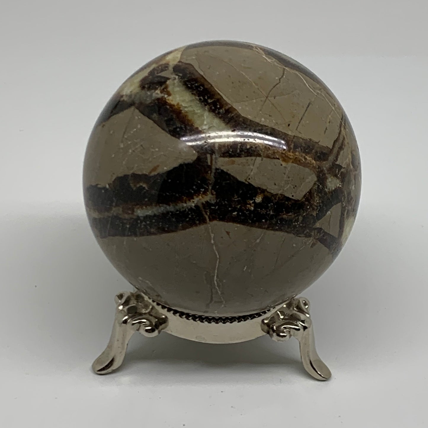 1.16 lbs, 2.8" (71mm), Natural Septarian Sphere Crystal Gemstone Ball, B37925