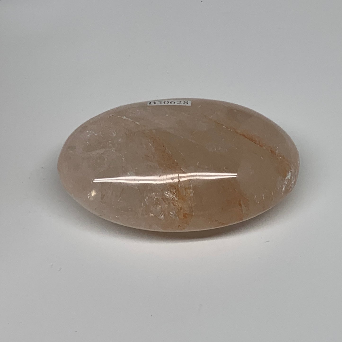 129.8g,2.9"x1.8"x1", Red Hematoid Fire Quartz Palm-Stone Crystal Polished, B3062