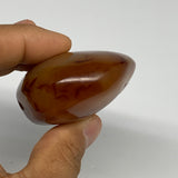 124.5g, 2.5"x2"x1.1", Red Carnelian Palm-Stone Gem Crystal Polished, B28411