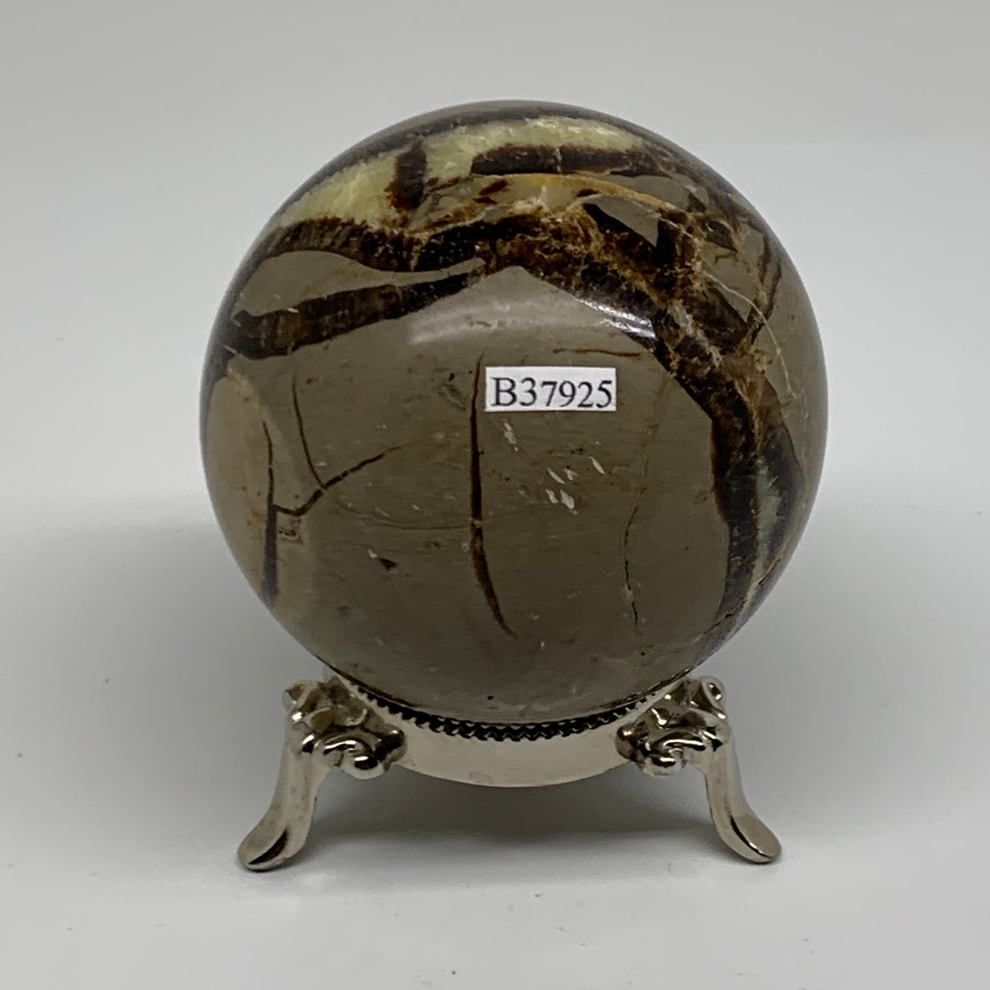 1.16 lbs, 2.8" (71mm), Natural Septarian Sphere Crystal Gemstone Ball, B37925