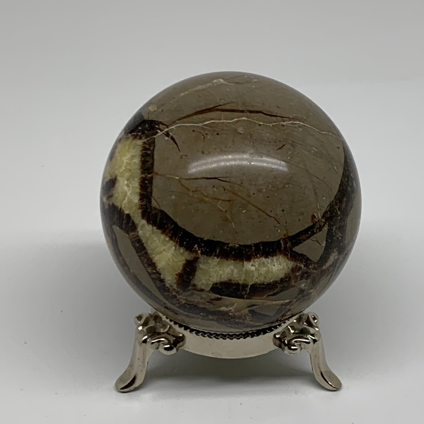 1.16 lbs, 2.8" (71mm), Natural Septarian Sphere Crystal Gemstone Ball, B37925