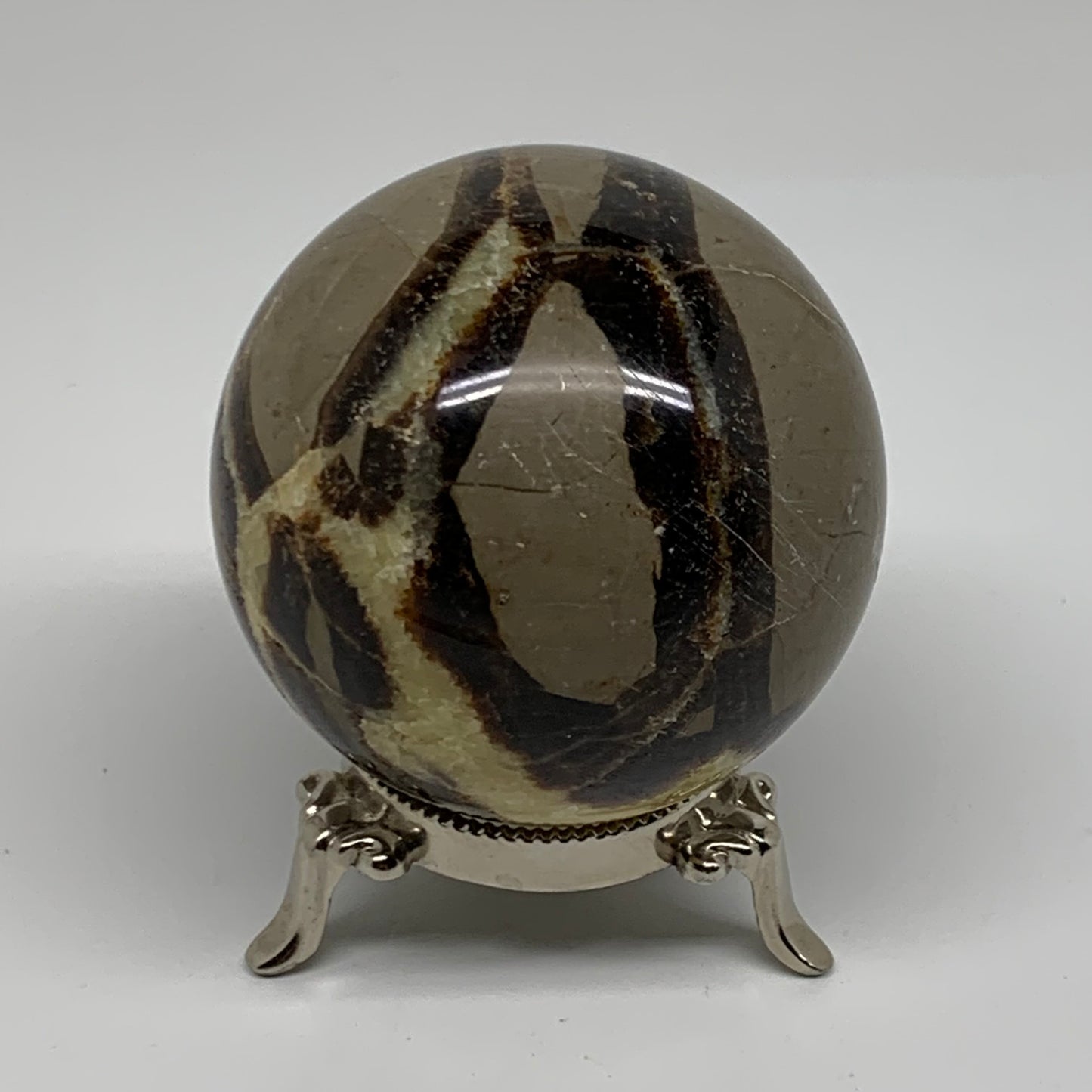 1.16 lbs, 2.8" (71mm), Natural Septarian Sphere Crystal Gemstone Ball, B37925