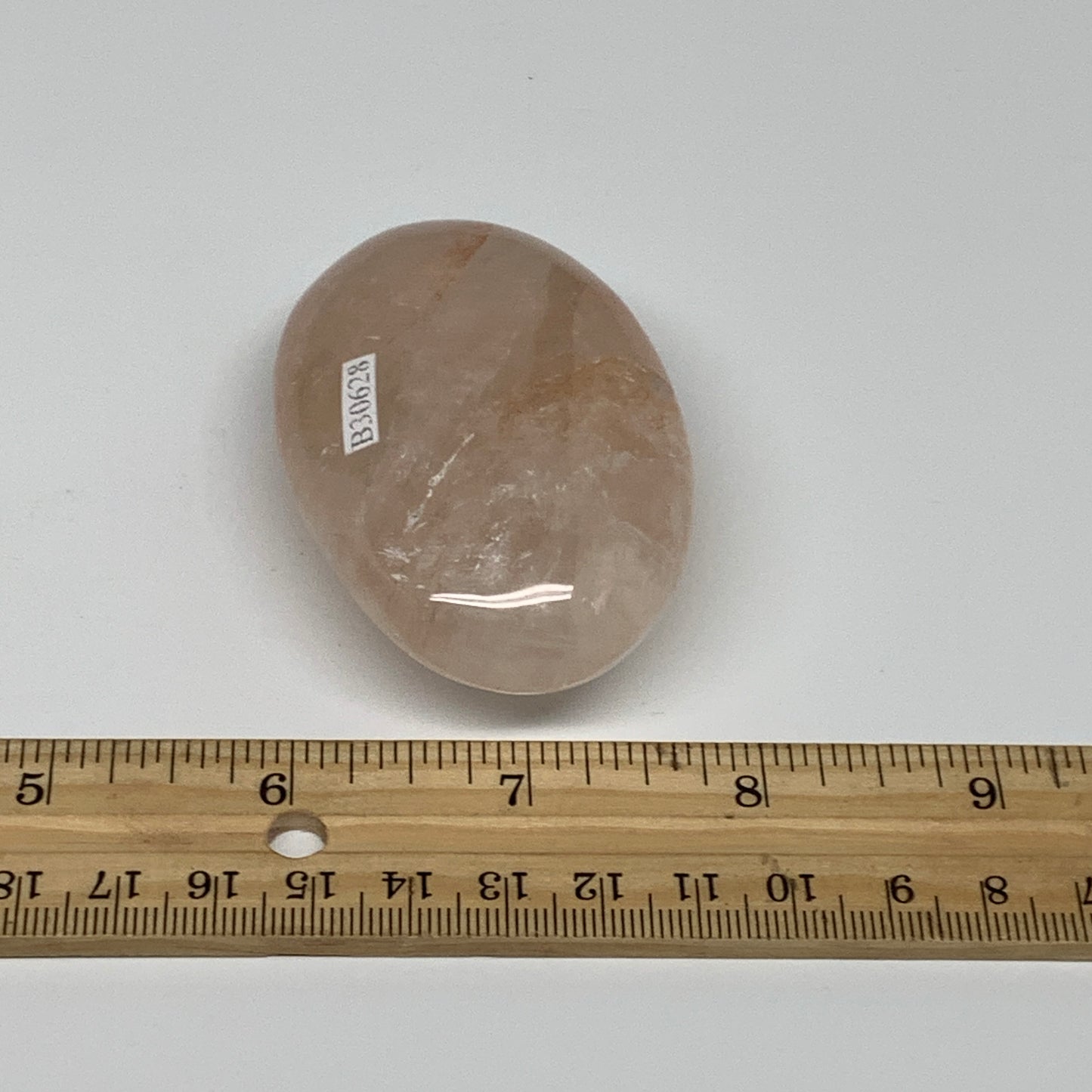 129.8g,2.9"x1.8"x1", Red Hematoid Fire Quartz Palm-Stone Crystal Polished, B3062