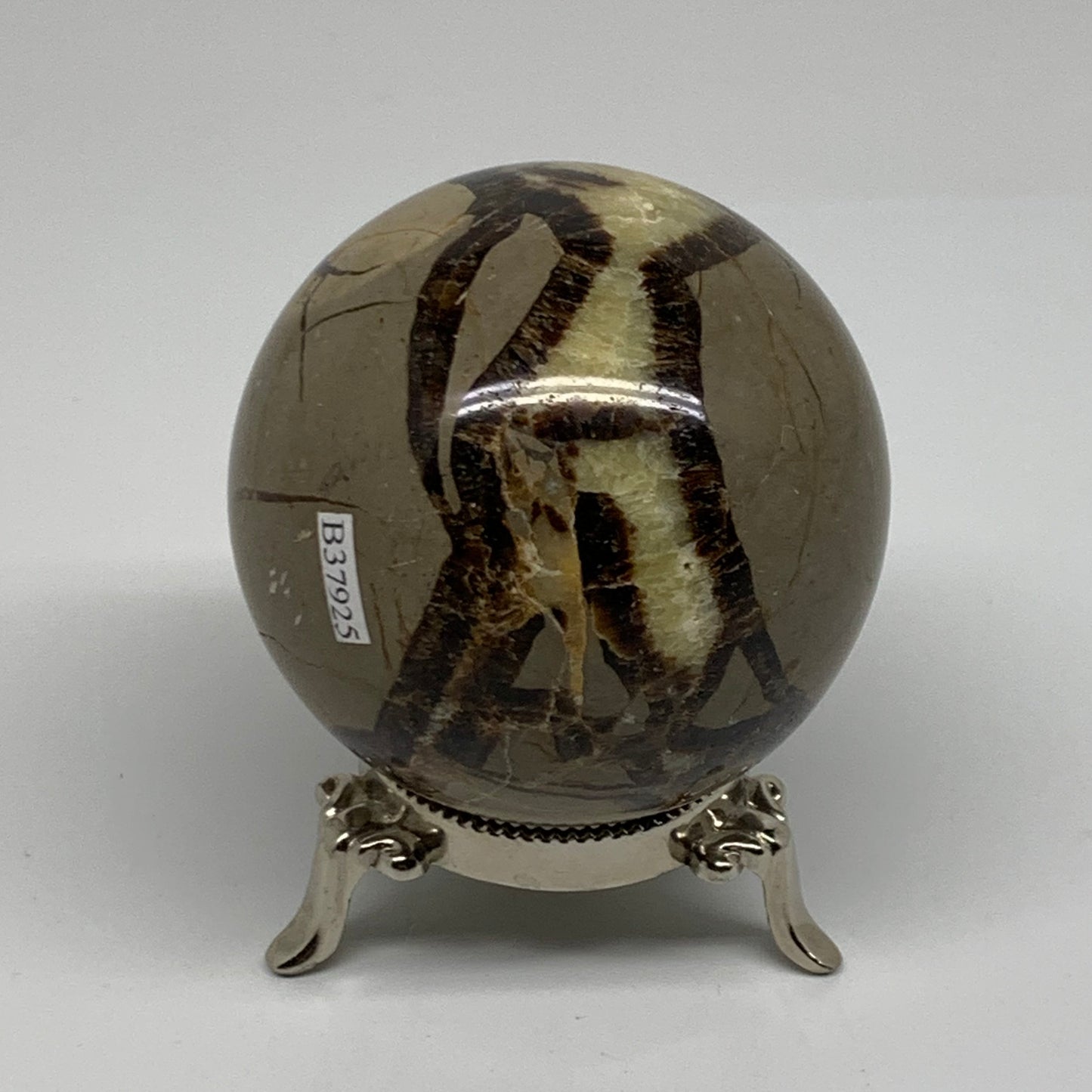 1.16 lbs, 2.8" (71mm), Natural Septarian Sphere Crystal Gemstone Ball, B37925