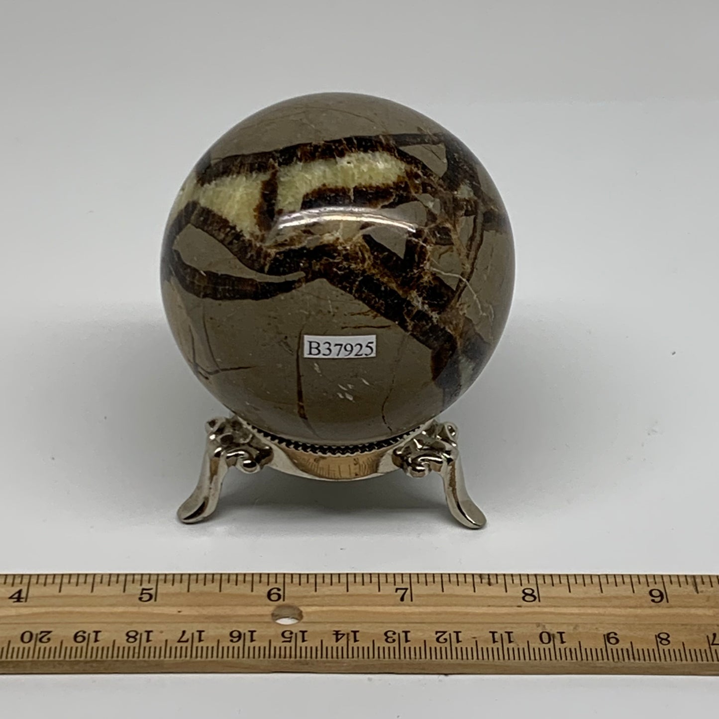 1.16 lbs, 2.8" (71mm), Natural Septarian Sphere Crystal Gemstone Ball, B37925