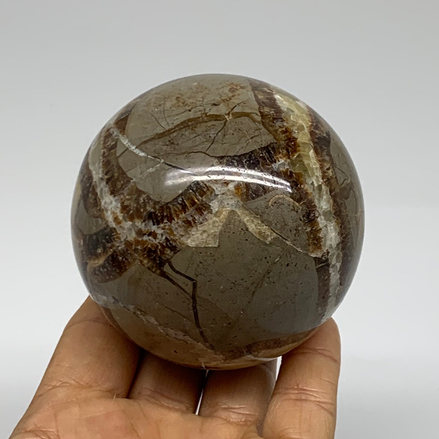 1.13 lbs, 2.8" (71mm), Natural Septarian Sphere Crystal Gemstone Ball, B37926