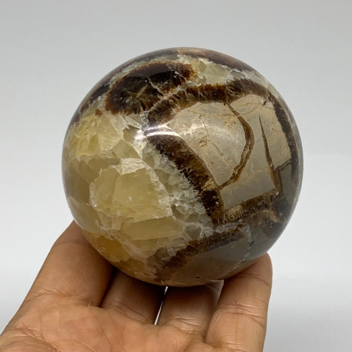 1.13 lbs, 2.8" (71mm), Natural Septarian Sphere Crystal Gemstone Ball, B37926