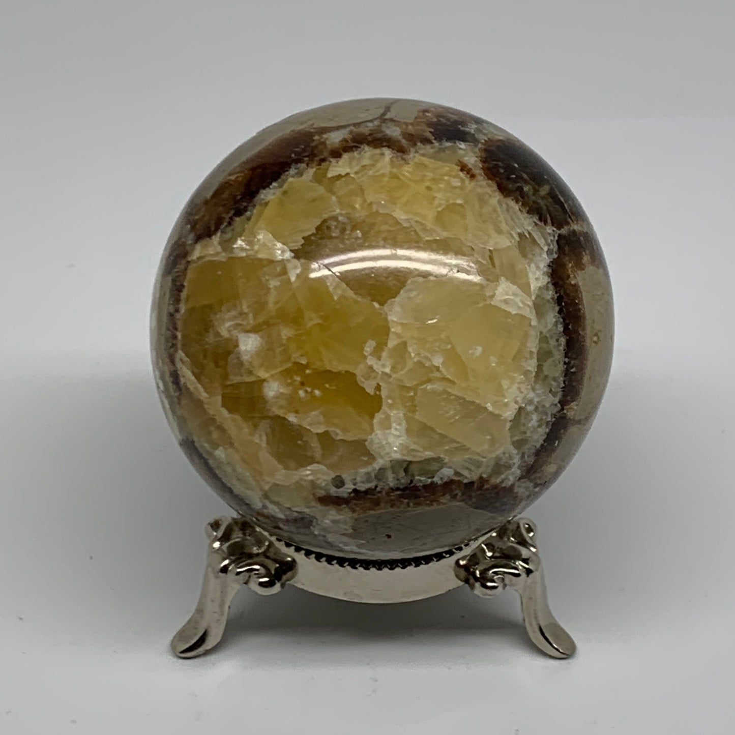 1.13 lbs, 2.8" (71mm), Natural Septarian Sphere Crystal Gemstone Ball, B37926