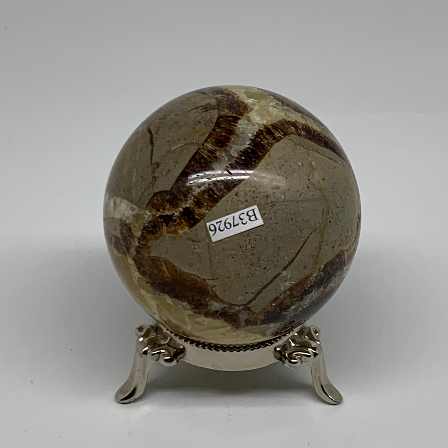 1.13 lbs, 2.8" (71mm), Natural Septarian Sphere Crystal Gemstone Ball, B37926