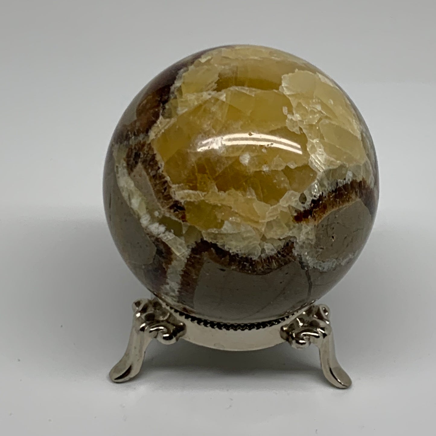 1.13 lbs, 2.8" (71mm), Natural Septarian Sphere Crystal Gemstone Ball, B37926