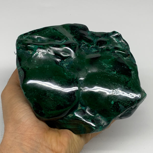 7.12 lbs, 6"x5.7"x4.5" Natural Malachite Freeform Polished @Congo, B32794