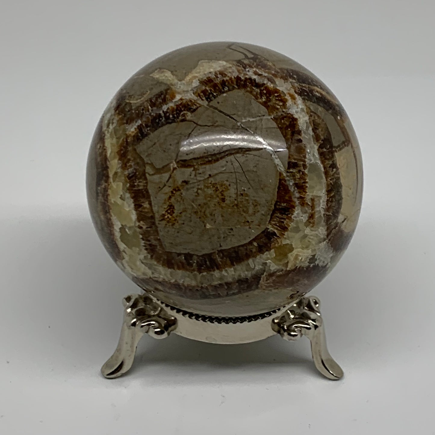 1.13 lbs, 2.8" (71mm), Natural Septarian Sphere Crystal Gemstone Ball, B37926