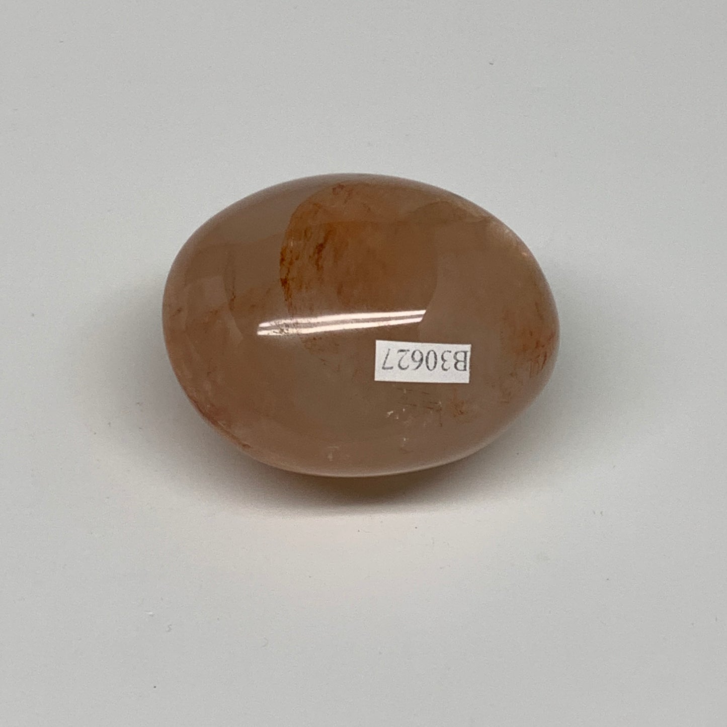 134.2g,2.2"x1.8"x1.5", Red Hematoid Fire Quartz Palm-Stone Crystal Polished, B30