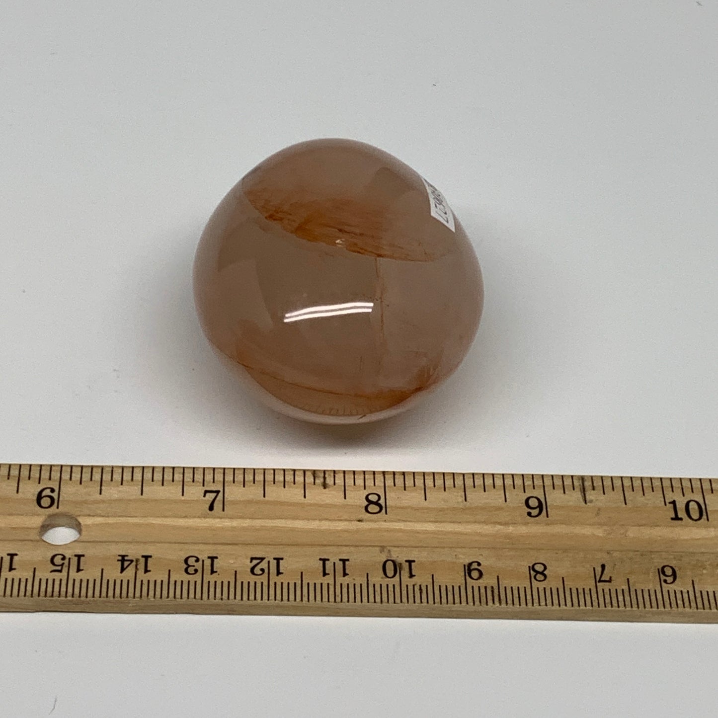 134.2g,2.2"x1.8"x1.5", Red Hematoid Fire Quartz Palm-Stone Crystal Polished, B30