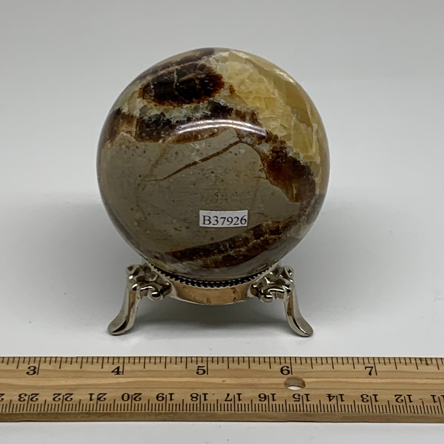 1.13 lbs, 2.8" (71mm), Natural Septarian Sphere Crystal Gemstone Ball, B37926