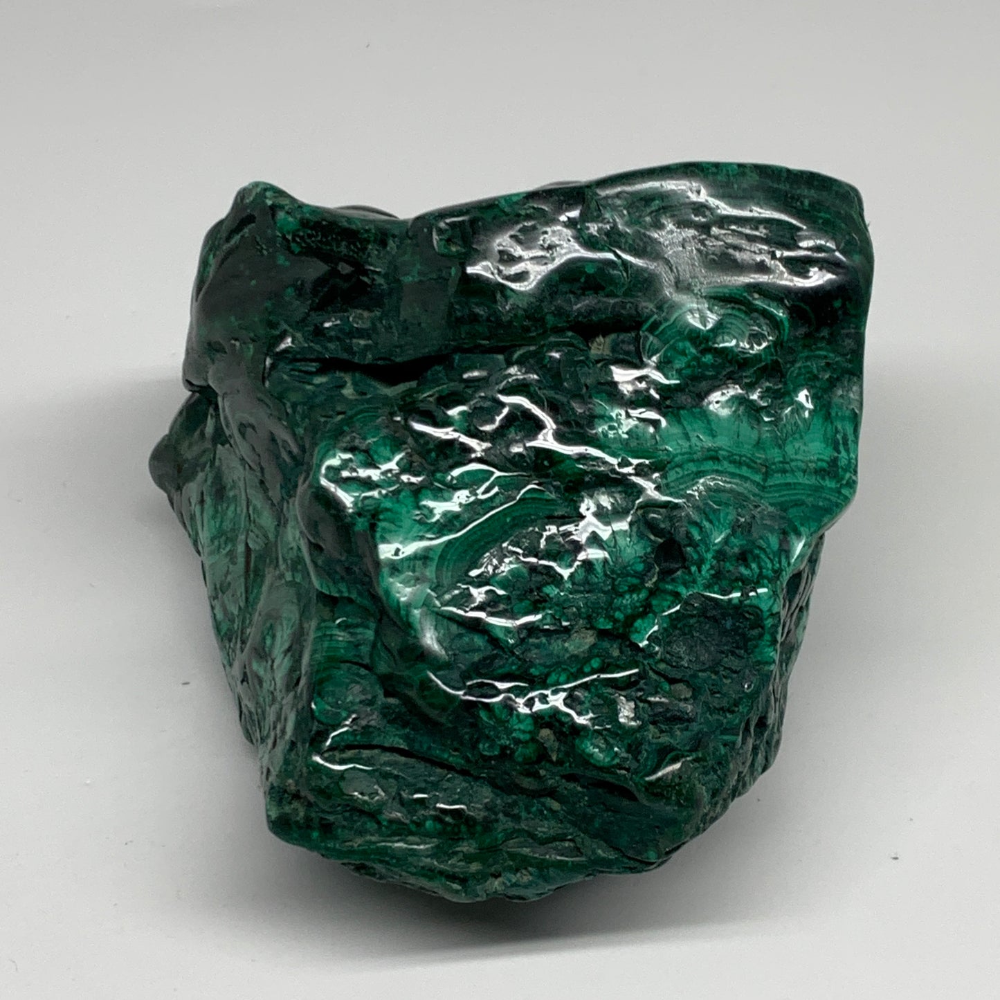 7.12 lbs, 6"x5.7"x4.5" Natural Malachite Freeform Polished @Congo, B32794