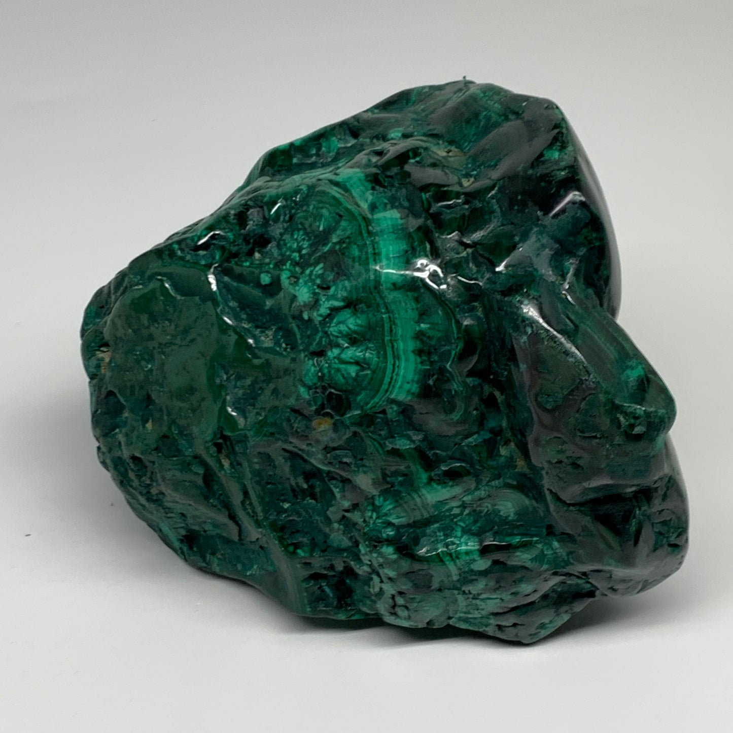 7.12 lbs, 6"x5.7"x4.5" Natural Malachite Freeform Polished @Congo, B32794