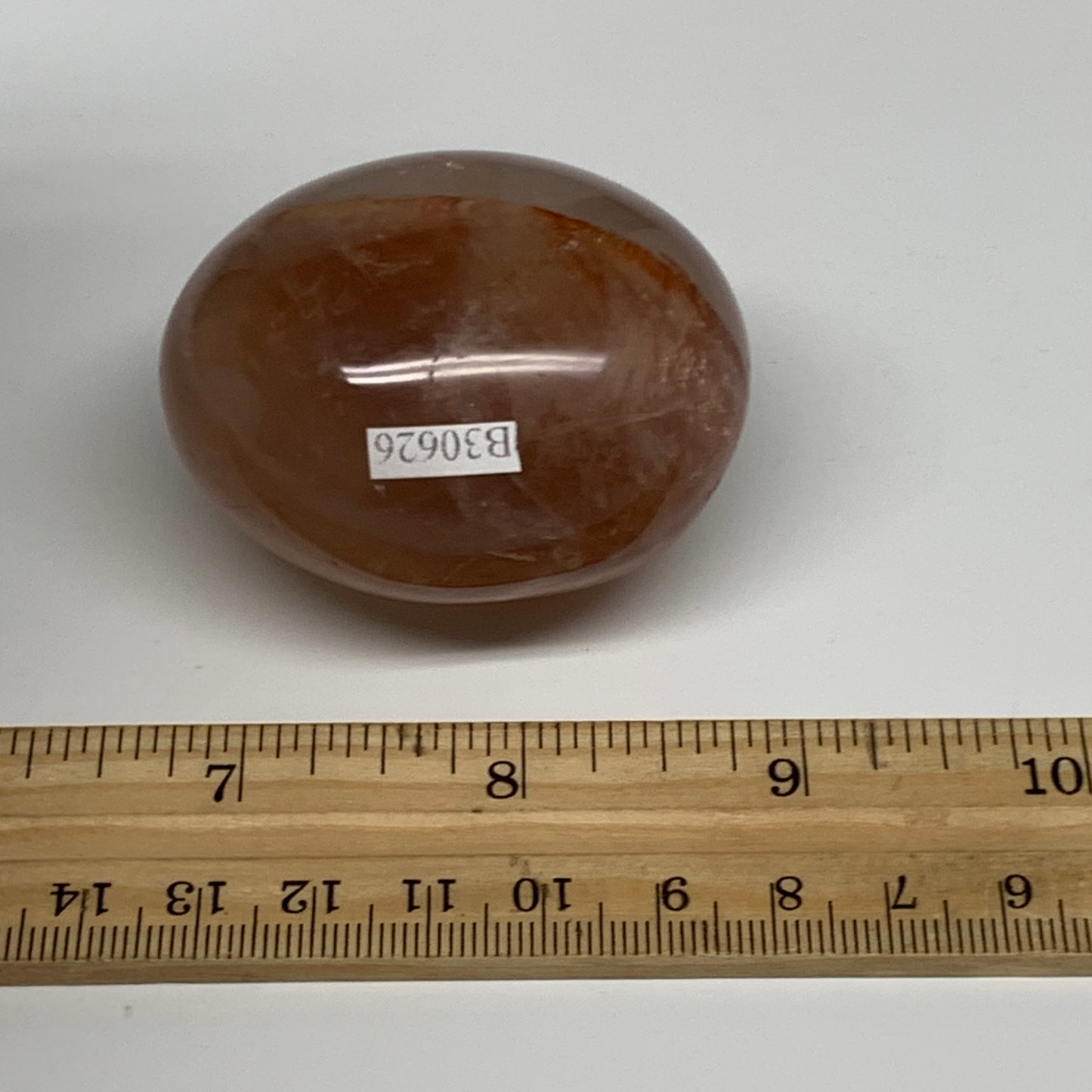 132.9g,2.1"x1.8"x1.5", Red Hematoid Fire Quartz Palm-Stone Crystal Polished, B30