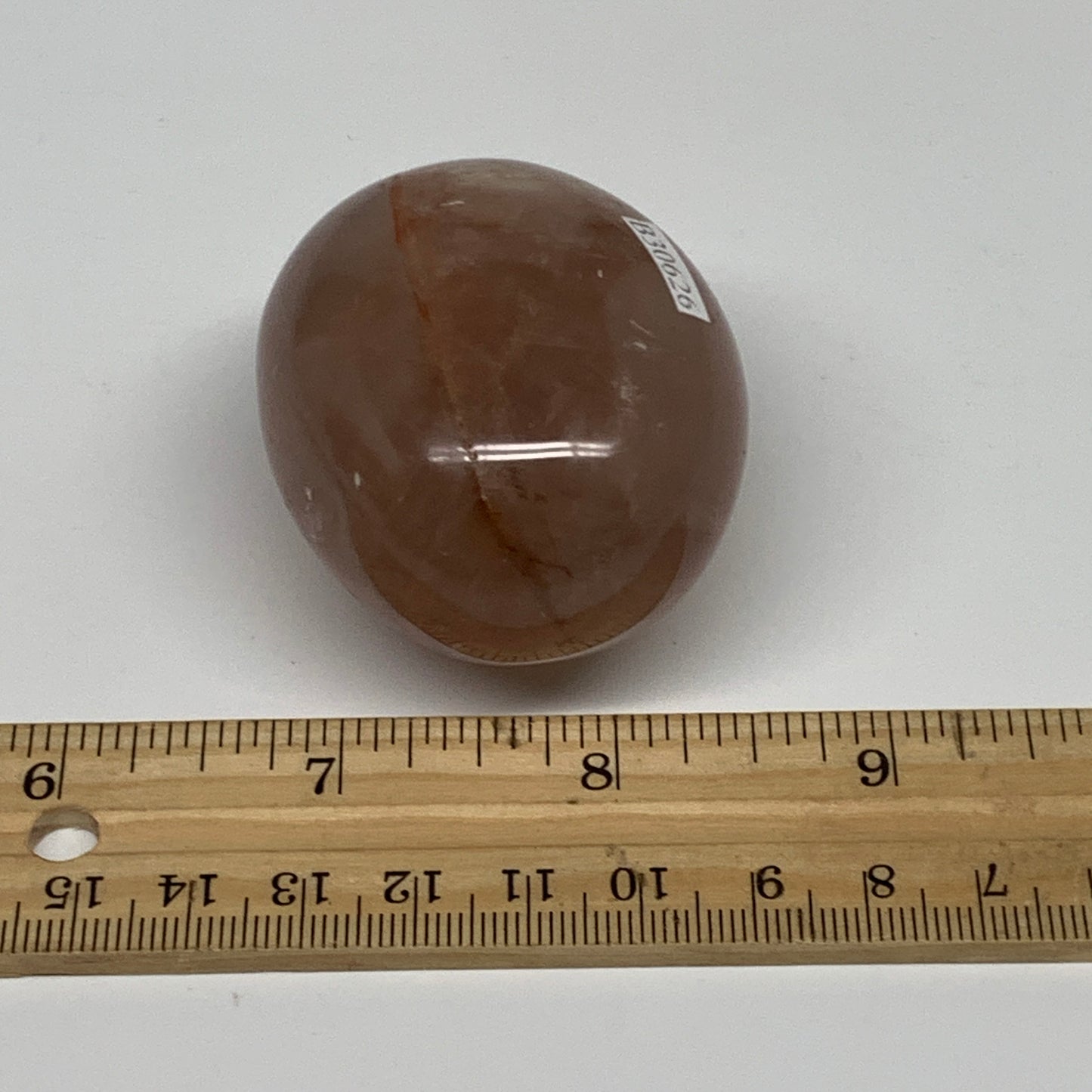 132.9g,2.1"x1.8"x1.5", Red Hematoid Fire Quartz Palm-Stone Crystal Polished, B30