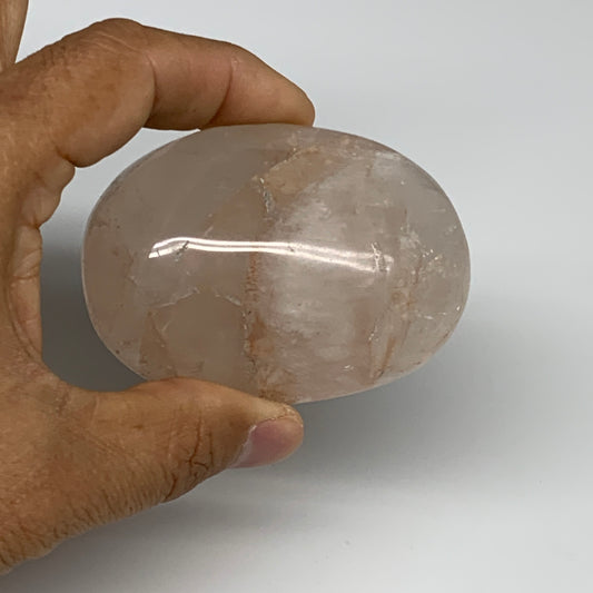 151.9g,2.7"x2"x1.2", Red Hematoid Fire Quartz Palm-Stone Crystal Polished, B3062