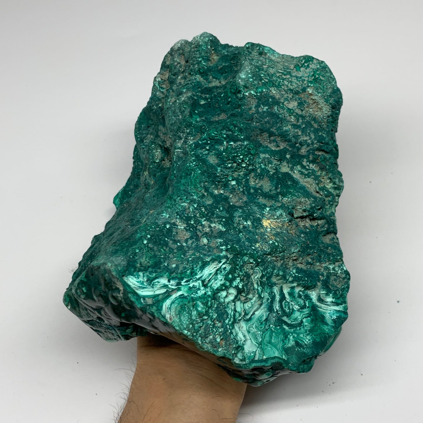 9.76 lbs, 8.5"x6"x3.2" Natural Malachite Azurite Freeform Mineral @Congo, B32795