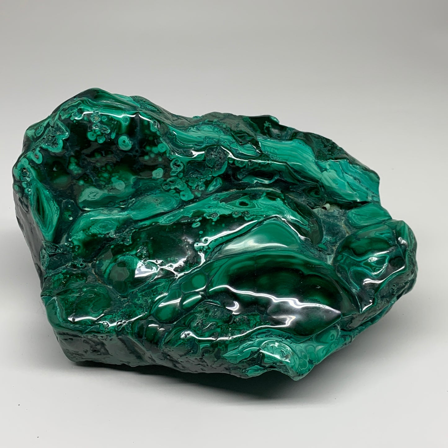 9.76 lbs, 8.5"x6"x3.2" Natural Malachite Azurite Freeform Mineral @Congo, B32795