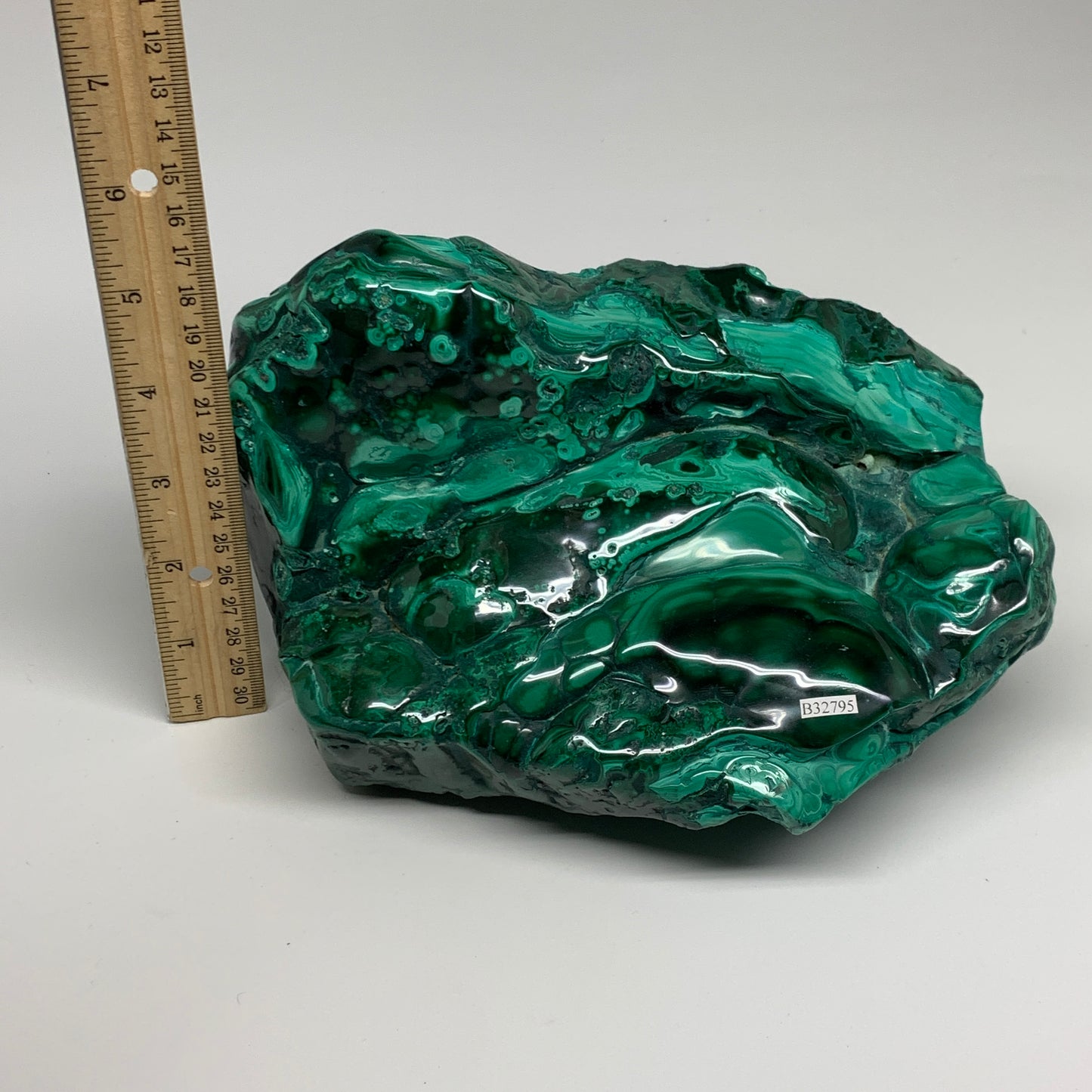 9.76 lbs, 8.5"x6"x3.2" Natural Malachite Azurite Freeform Mineral @Congo, B32795