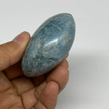 144g, 2.4"x1.9x1.2", Blue Apatite Palm-Stone Polished @Madagascar, B31488
