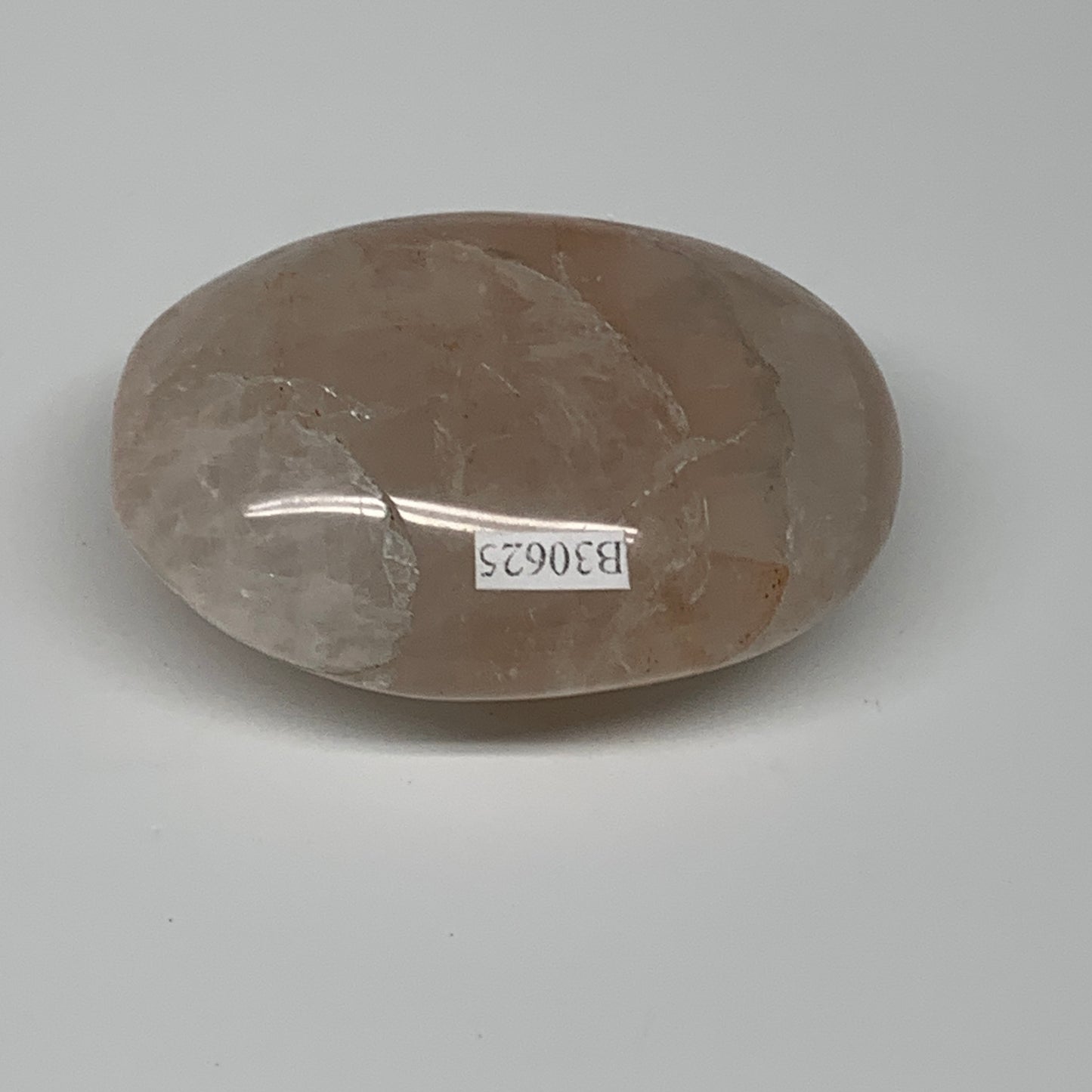 151.9g,2.7"x2"x1.2", Red Hematoid Fire Quartz Palm-Stone Crystal Polished, B3062