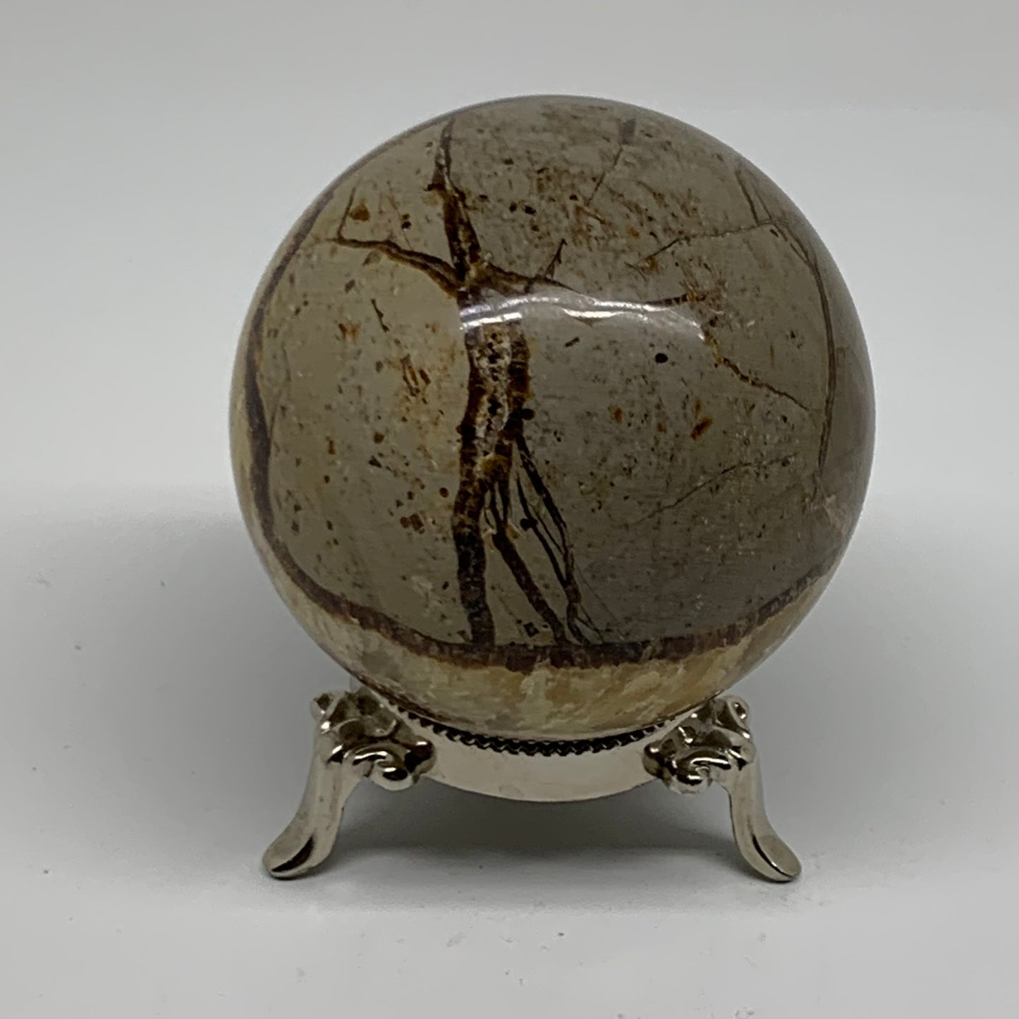 1.3 lbs, 3" (75mm), Natural Septarian Sphere Crystal Gemstone Ball, B37928