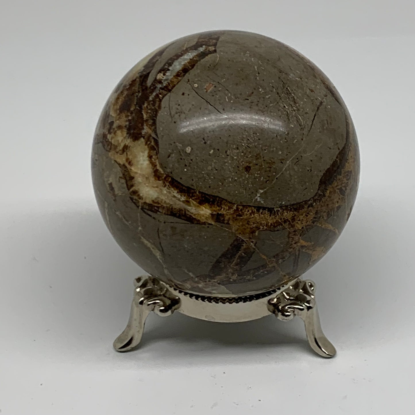 1.28 lbs, 3" (75mm), Natural Septarian Sphere Crystal Gemstone Ball, B37929