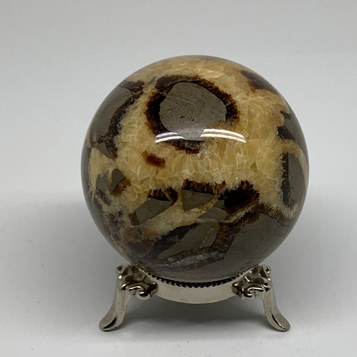 1.28 lbs, 3" (75mm), Natural Septarian Sphere Crystal Gemstone Ball, B37929