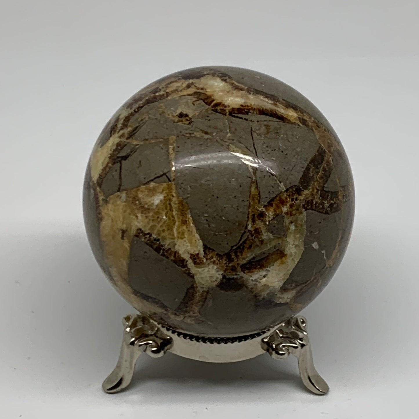 1.28 lbs, 3" (75mm), Natural Septarian Sphere Crystal Gemstone Ball, B37929