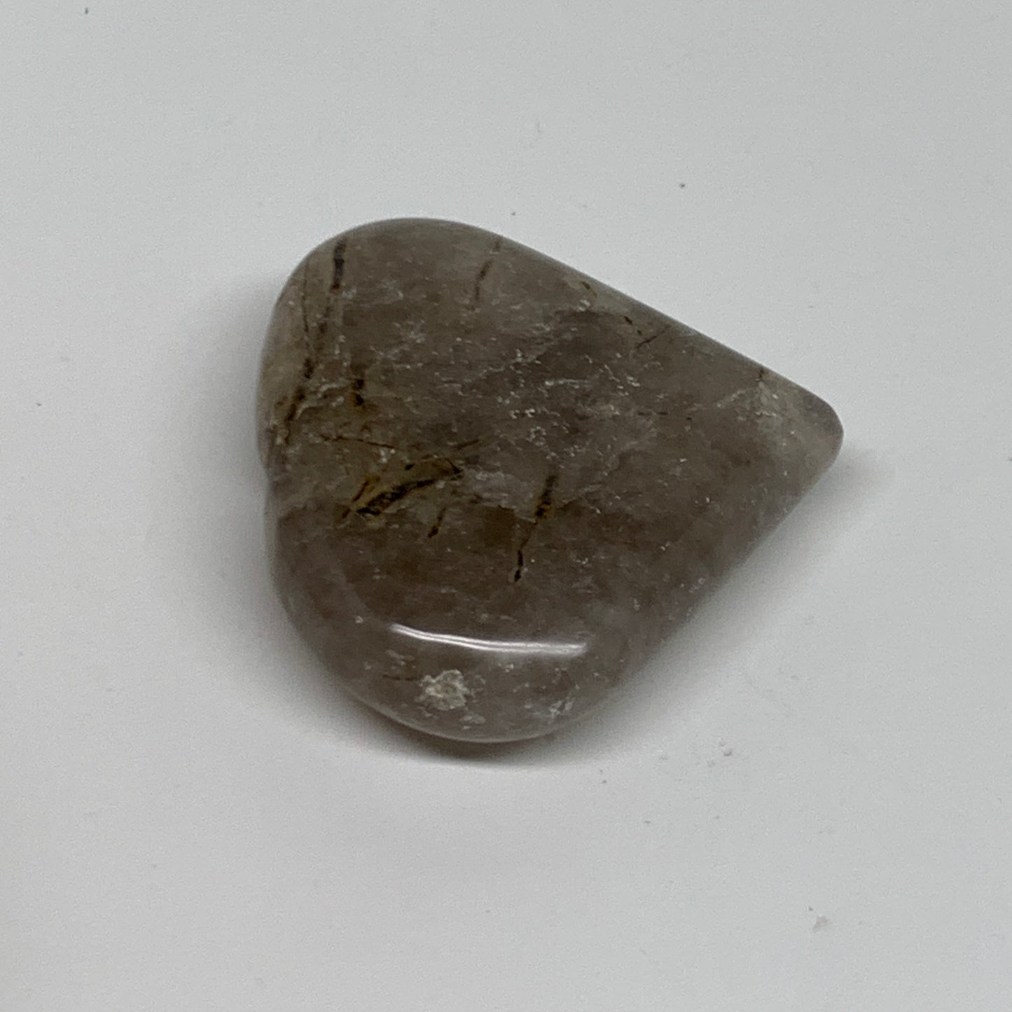 67.8g, 2"x2.3"x0.6", Natural Untreated Quartz Heart Crystal Polished Gems, B3488