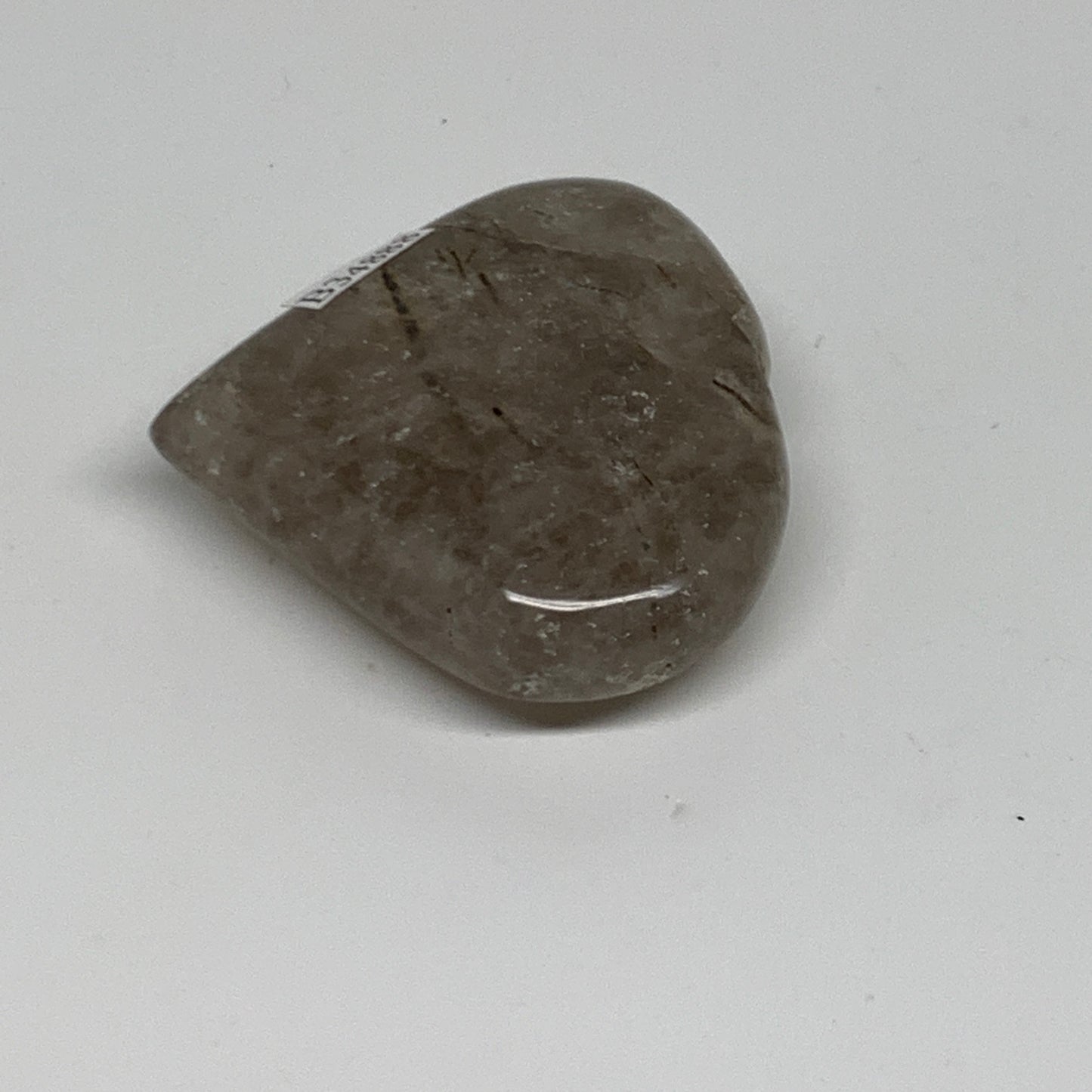 67.8g, 2"x2.3"x0.6", Natural Untreated Quartz Heart Crystal Polished Gems, B3488