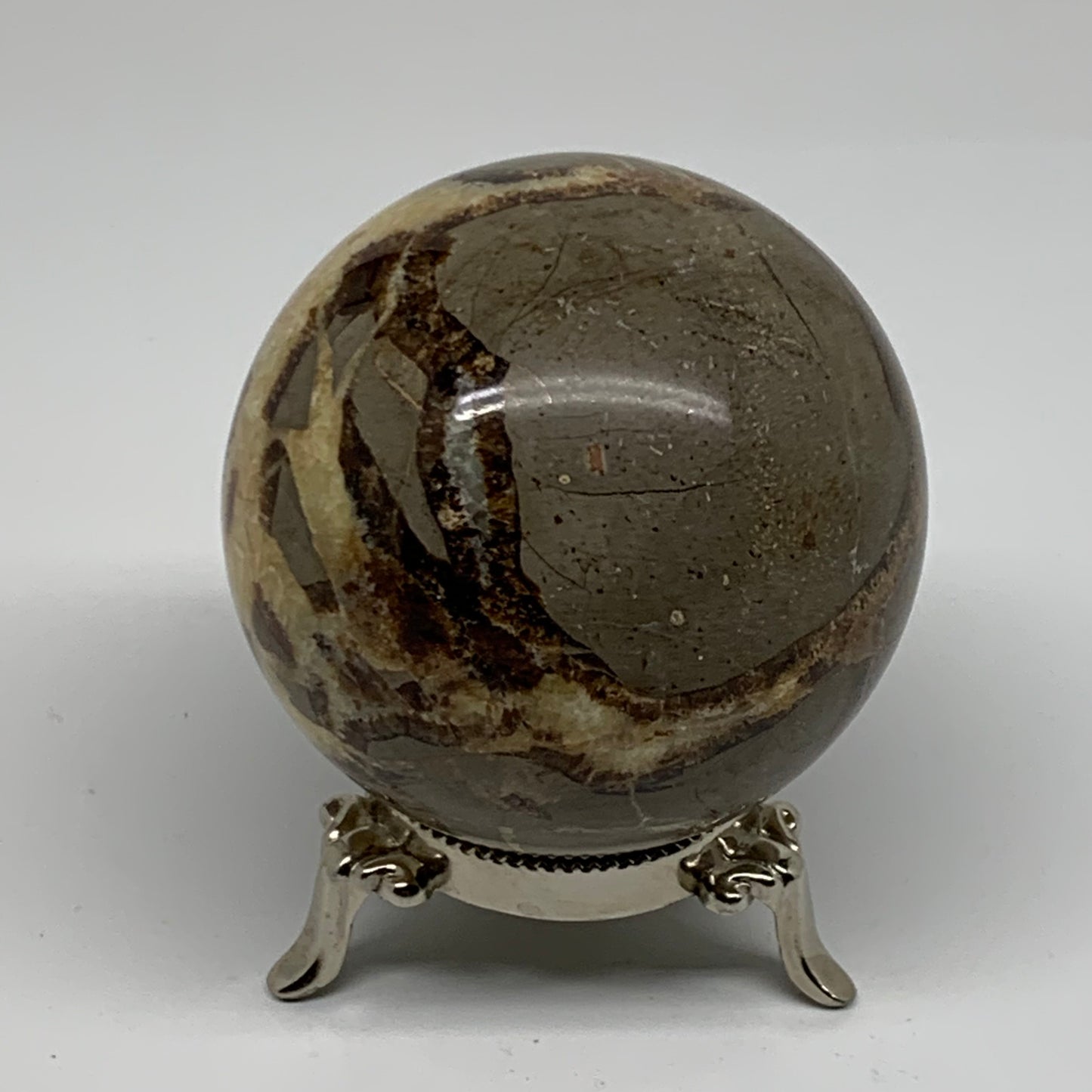 1.28 lbs, 3" (75mm), Natural Septarian Sphere Crystal Gemstone Ball, B37929