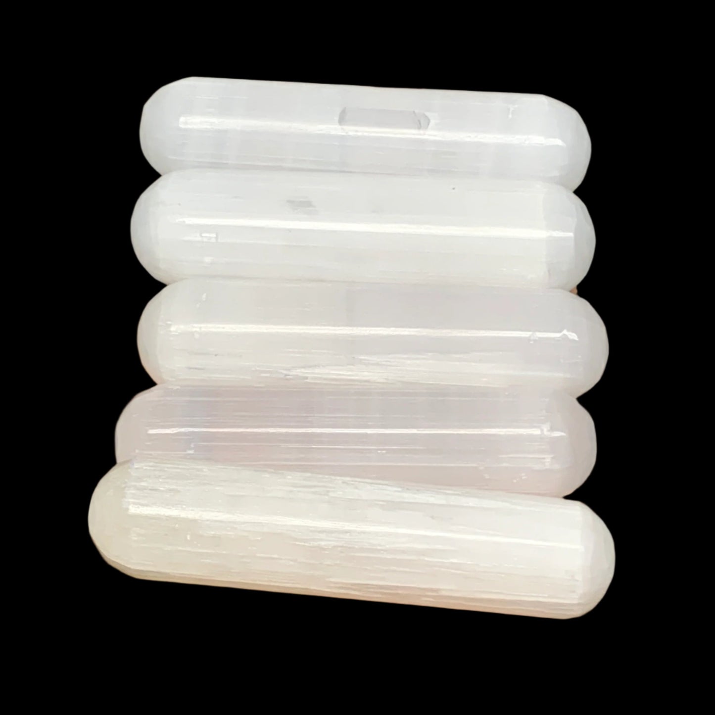 20pcs, 90g-110g, 3.8"-3.9" Natural Solid Selenite Crystal Wand Polished, B35625