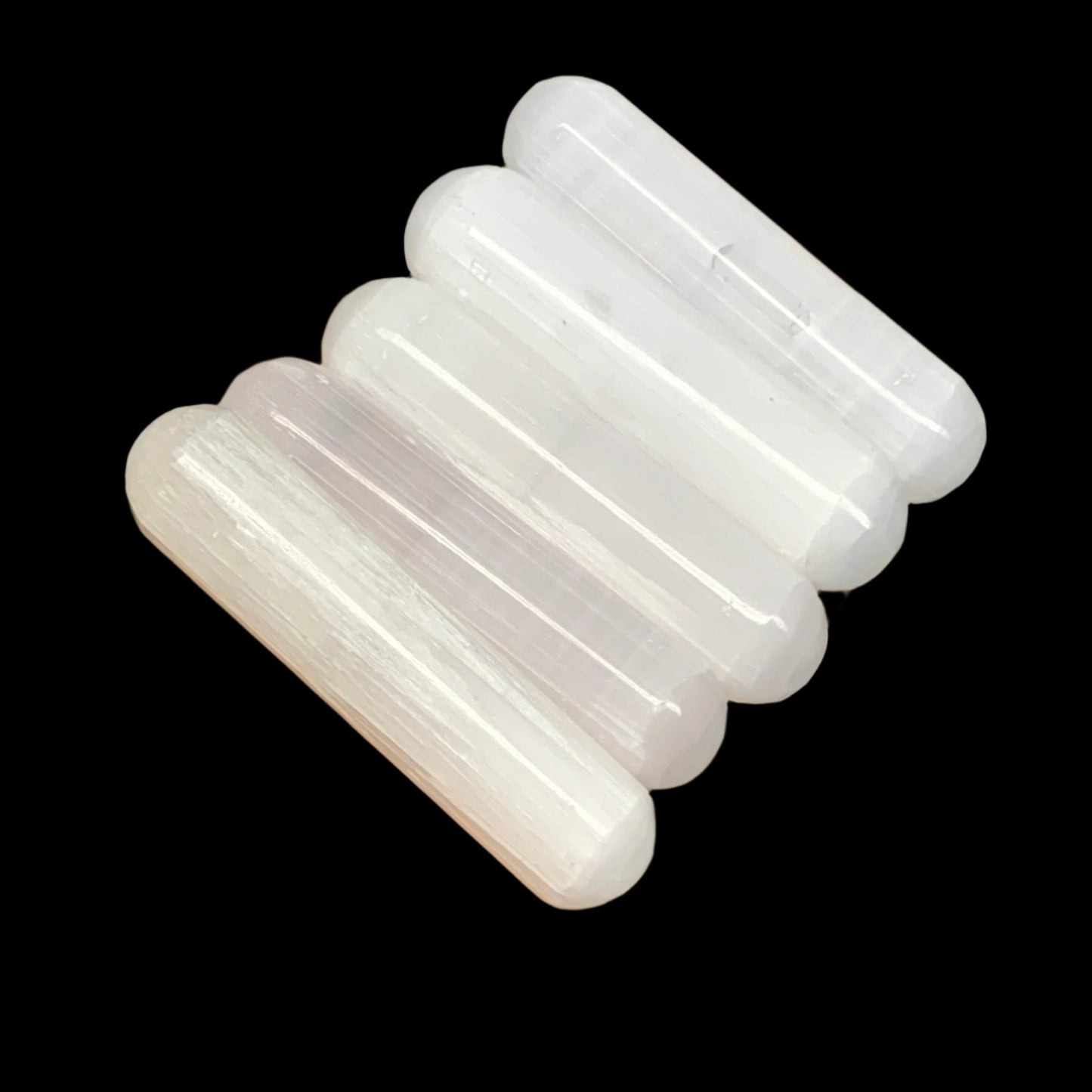 1pcs, 90g-110g, 3.8"-3.9" Natural Solid Selenite Crystal Wand Polished, B35625