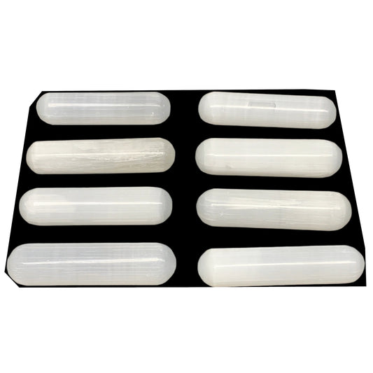 1pcs, 90g-110g, 3.8"-3.9" Natural Solid Selenite Crystal Wand Polished, B35625