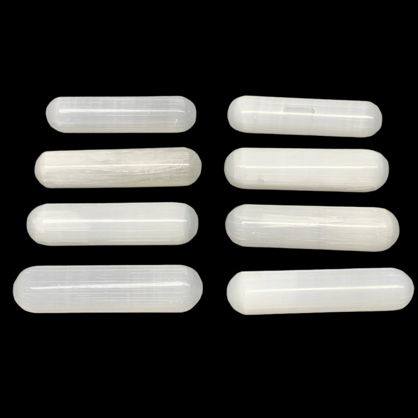 20pcs, 90g-110g, 3.8"-3.9" Natural Solid Selenite Crystal Wand Polished, B35625